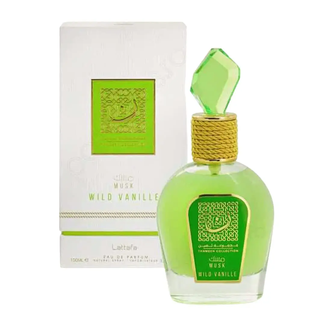 Lattafa Perfumes Wild Vanille Thameen Collection Musk For Women EDP 100ml | By Lattafa Perfume Vanilla Musk Notes Aroma Fragrance, Fresh, Single Item