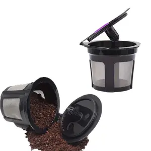 2/4pcs Reusable K Cups Coffee Filters, Refillable Coffee Pod Capsules With Built-In, Integrated Stainless Steel Mesh Strainer For Use With 2.0/1.0 And Select Single Cup Coffee Machines