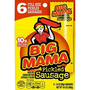 Penrose Big Mama Pickled Sausages, 2.4 Ounce, 6 Pack