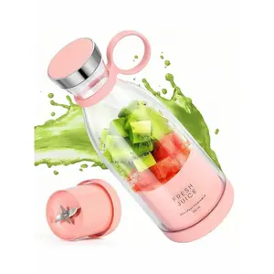 Portable Blender for Shakes & Smoothies, 11.83 Oz Travel Cup with Lid, White Juice Blender