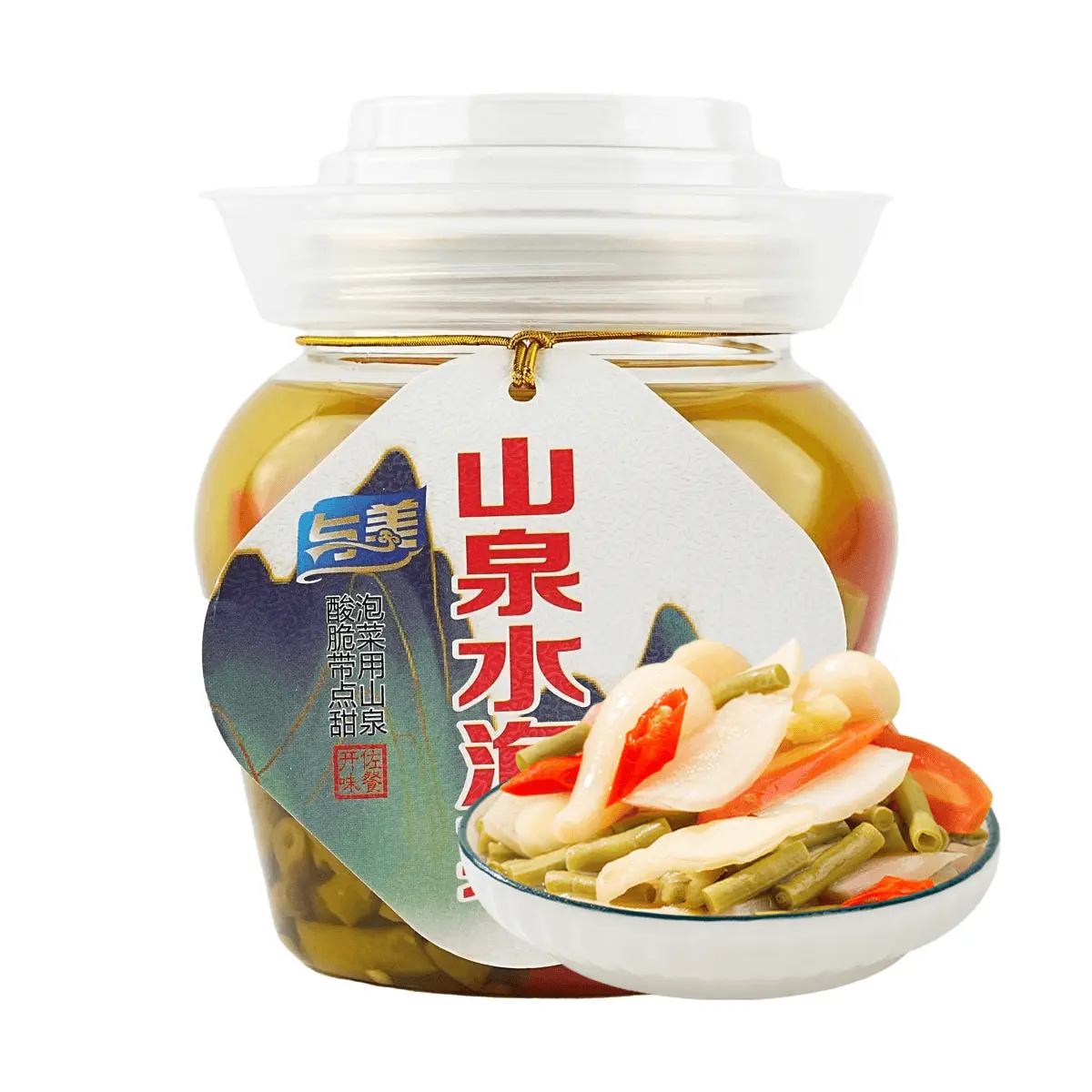 YUMEI Mountain Spring Mixed Pickles 15.87oz - Sweet & Sour Crunchy Side Dish