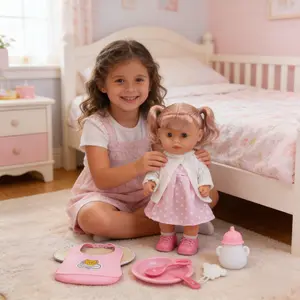 Interactive Realistic Baby Doll Toy for Ages 3-4, Unisex Doll with 12 Sound Effects, Drink & Wet Function, PVC-Free Material, All Accessories, Batteries-Operated for Interactive Play