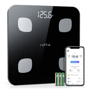 Body Fat Scale, Roffie Smart Digital Bathroom Weighing Scale, Body Composition Analyzer High-Precision BMI Weight Scale Health Monitor