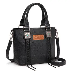 Wrangler Small Tote Bag for Women Western Crossbody Purse with Adjustable Strap