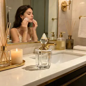Refillable Empty Perfume Bottles with Dropper | Portable Cologne Dispenser Travel & Sample Container | Clear Glass Essential Oil Vial for Women, Girls, Makeup | Daily Storage, Home Vanity Decor | Mother's Day & Anniversary Gifts