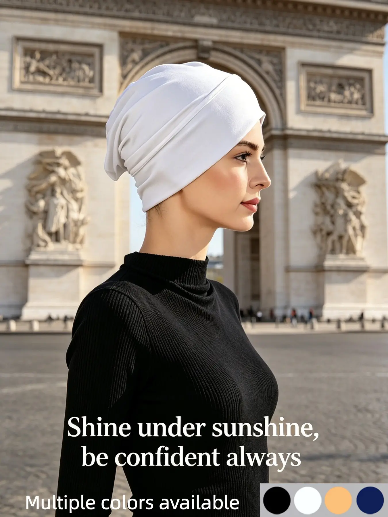 Sensitive Skin Friendly Soft Pure Color Inner Headscarf, Breathable Non-Sweaty, Versatile Daily Wear Comfort Accessory