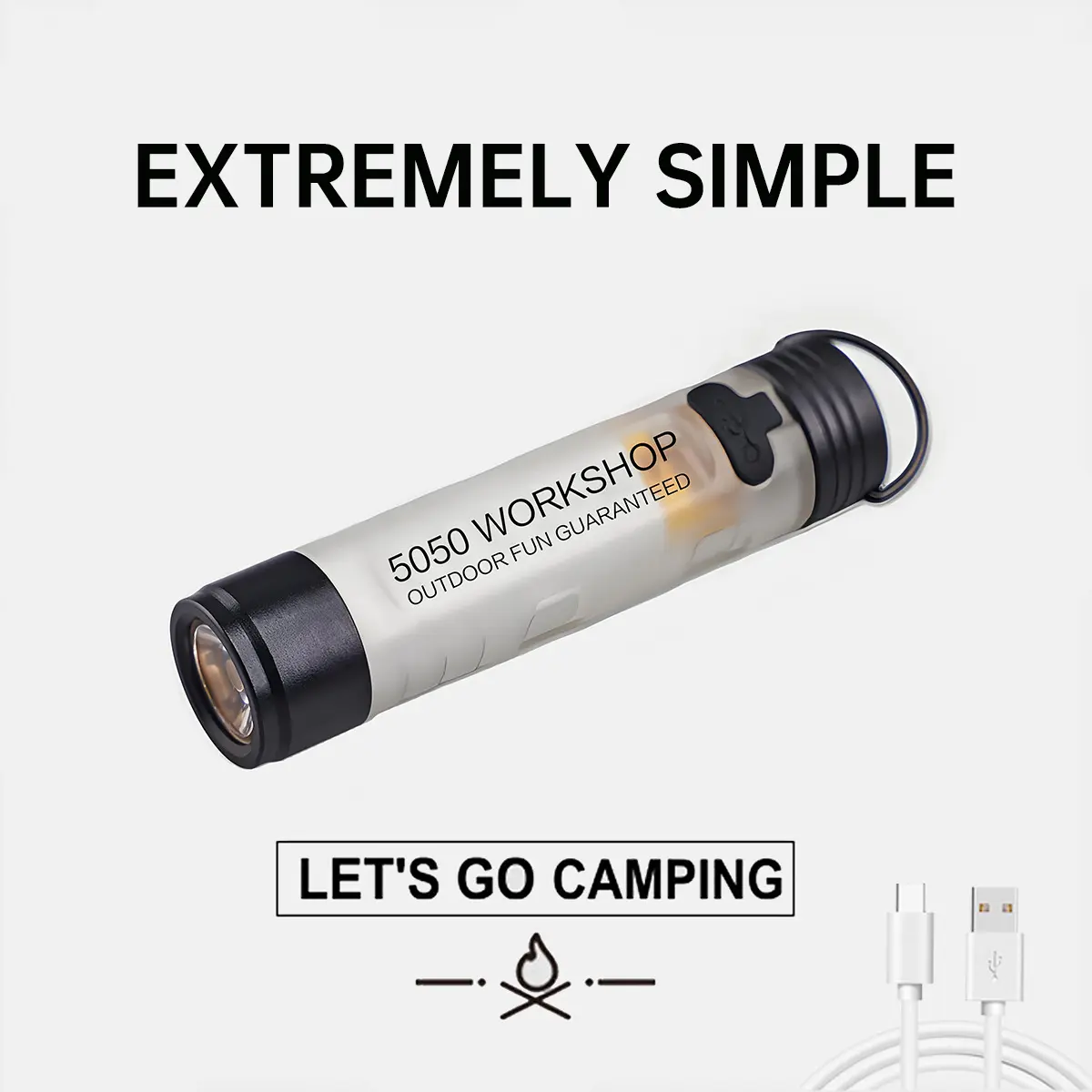 Pocket Rechargeable Flashlight EDC Flashlight, 300 Lumens, USB Type-C Interface, Keychain Light, Portable Small Mini LED Flashlight with Pocket Clip for Camping, Hiking and Emergencies Lighting Outdoor