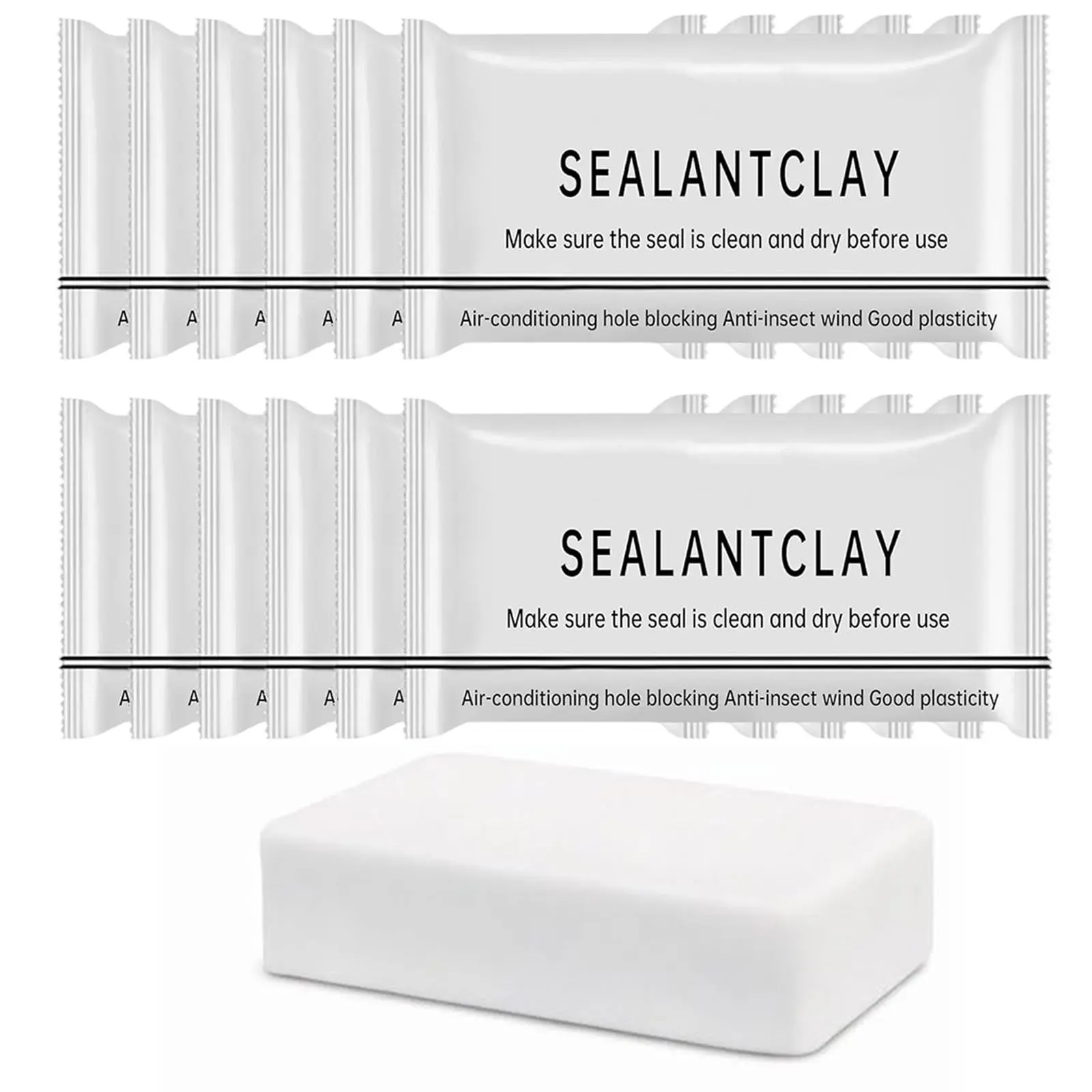 10-Pack Waterproof Sealant Mastic Quick-Dry Repair Putty, Wall & Drain Hole Air-Tight Crack Filler with Weatherproof Protection