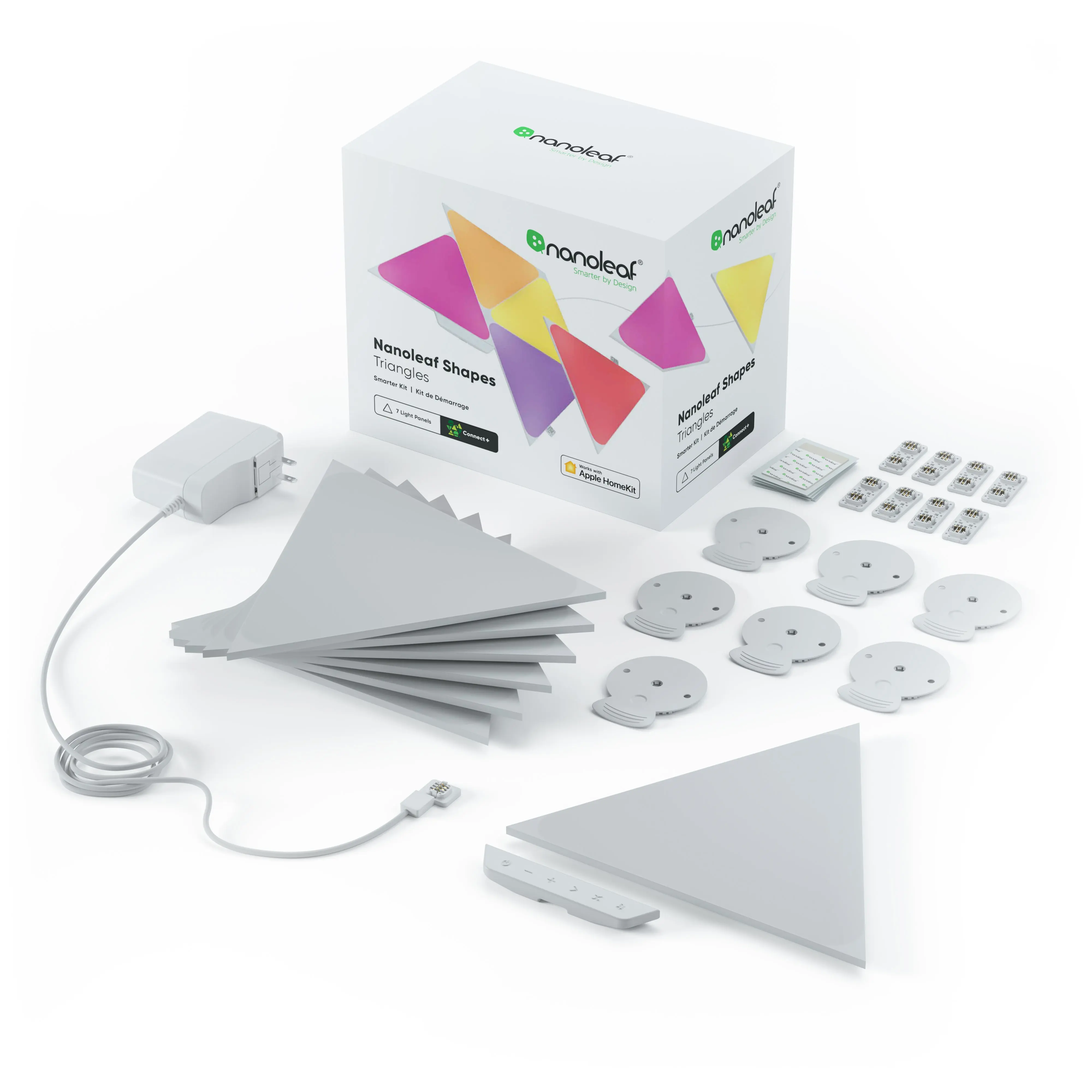 Nanoleaf Shapes | Triangles | SMK | White | 7 Pack | CA/USA Nanoleaf Shapes | Triangles | SMK | White | 7 Pack | CA/USA
