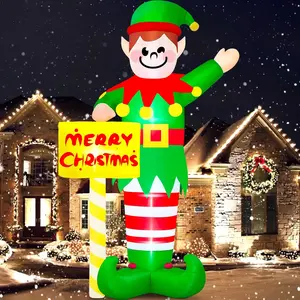 14 FT Giant Christmas Inflatables  Outdoor Decorations, Huge  Inflatable Built-in LED Lights Christmas Blow Up Yard Decorations  Outside Decor for Xmas Holiday Lawn