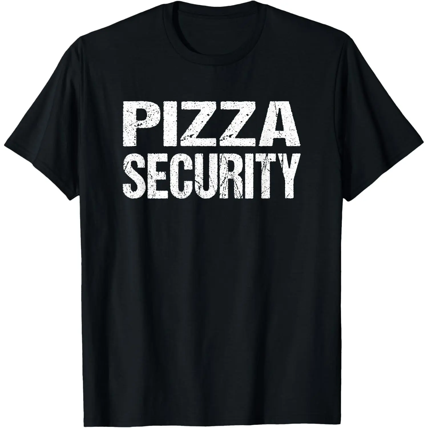 Funny Football Game Party Sporting Event Pizza Security T-Shirt Pure Cotton Graphic Tees Menswear Top: Gifts for Men & Women