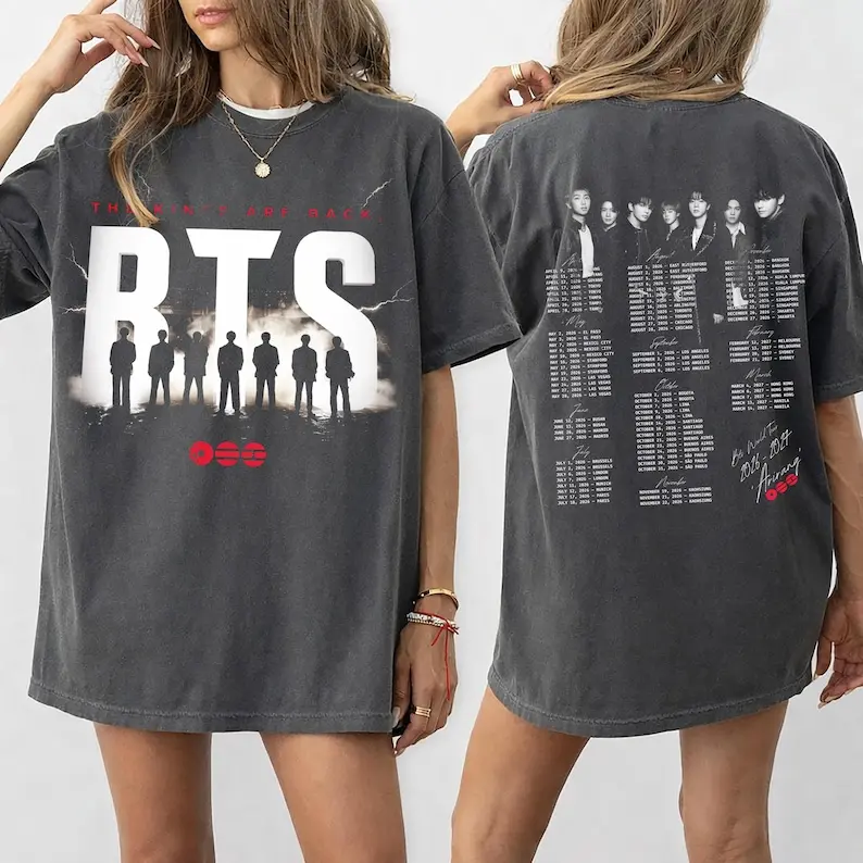 (Sale Off Up To 50%) World Tour 2026-2027 Graphic Tee, Kpop Concert Shirt Full Color, For Men, For Women, Casual, Classic Fashion, Tee Print