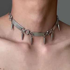 choker Punk metal rivet necklace niche design high-end y2k hot girl men and women trendy hip-hop necklace