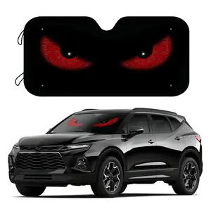 Universal Car Sunshade 140x70cm UV Protection Polyester Windshield Visor for SUV & Trucks Keep Vehicle Cool Foldable with Storage Bag