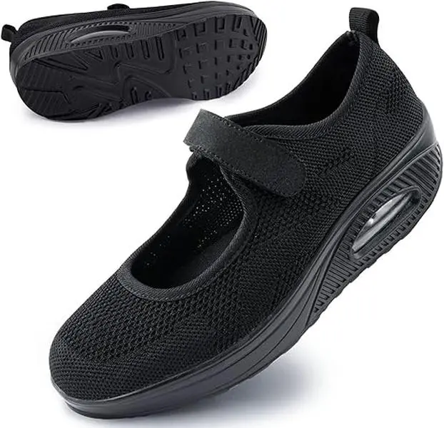 Women's Comfortable Lightweight Orthotic Working Nurse Walking Shoes, Professional Work Footwear