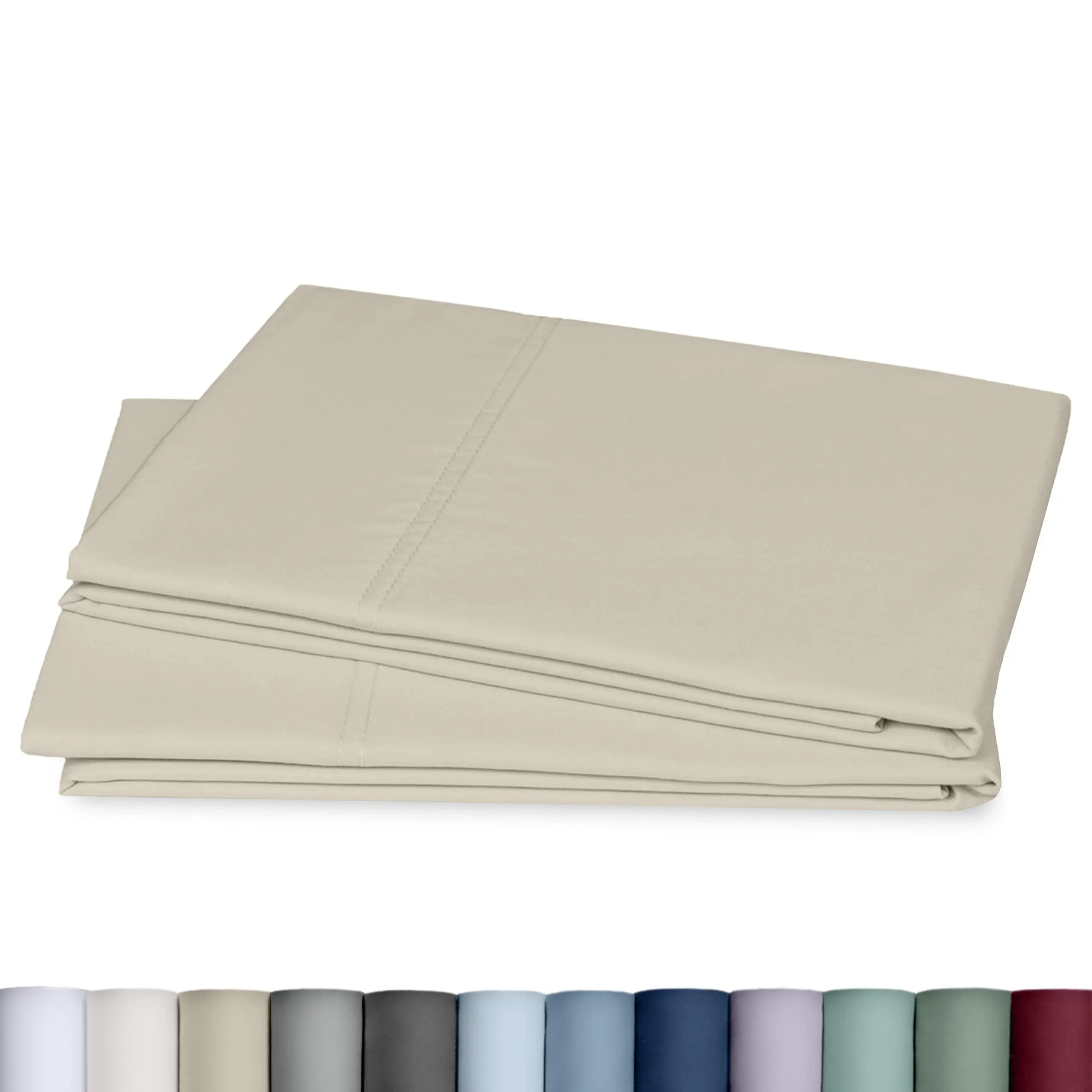 Luxury Pillowcase Set - 800 Thread Count 100% Cotton Sateen, Soft & Cooling Pillowcases