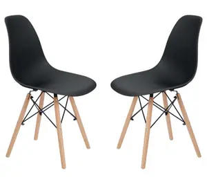 Teamson Home Allan Plastic Side Dining Chair Set of 2