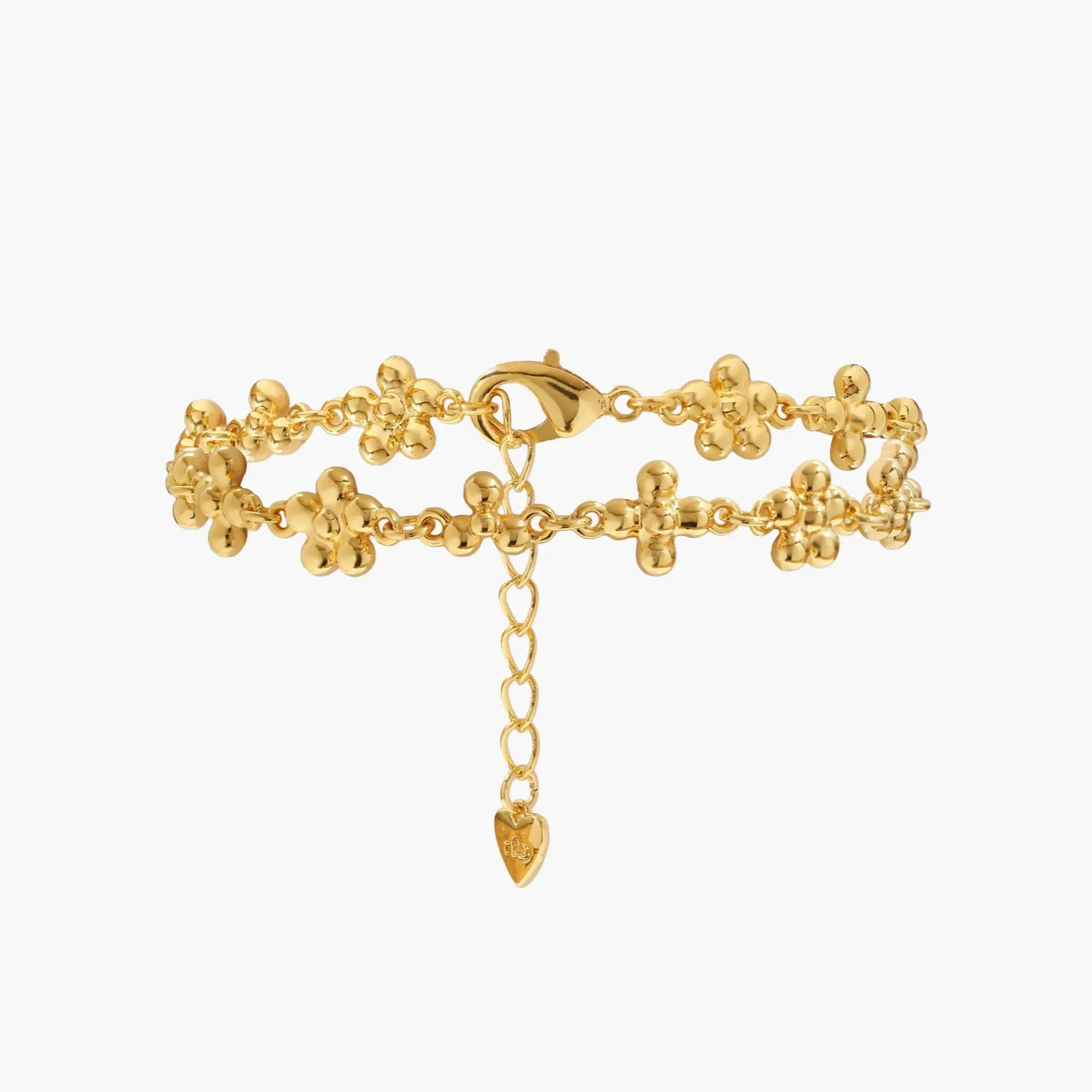 en route 18K Gold Plated Gold Daisy Molecule Bracelet, Minimalist Jewelry Designed for Stacking, Versatile Chic Piece for Set Styling, Layered Outfits & Everyday Wear