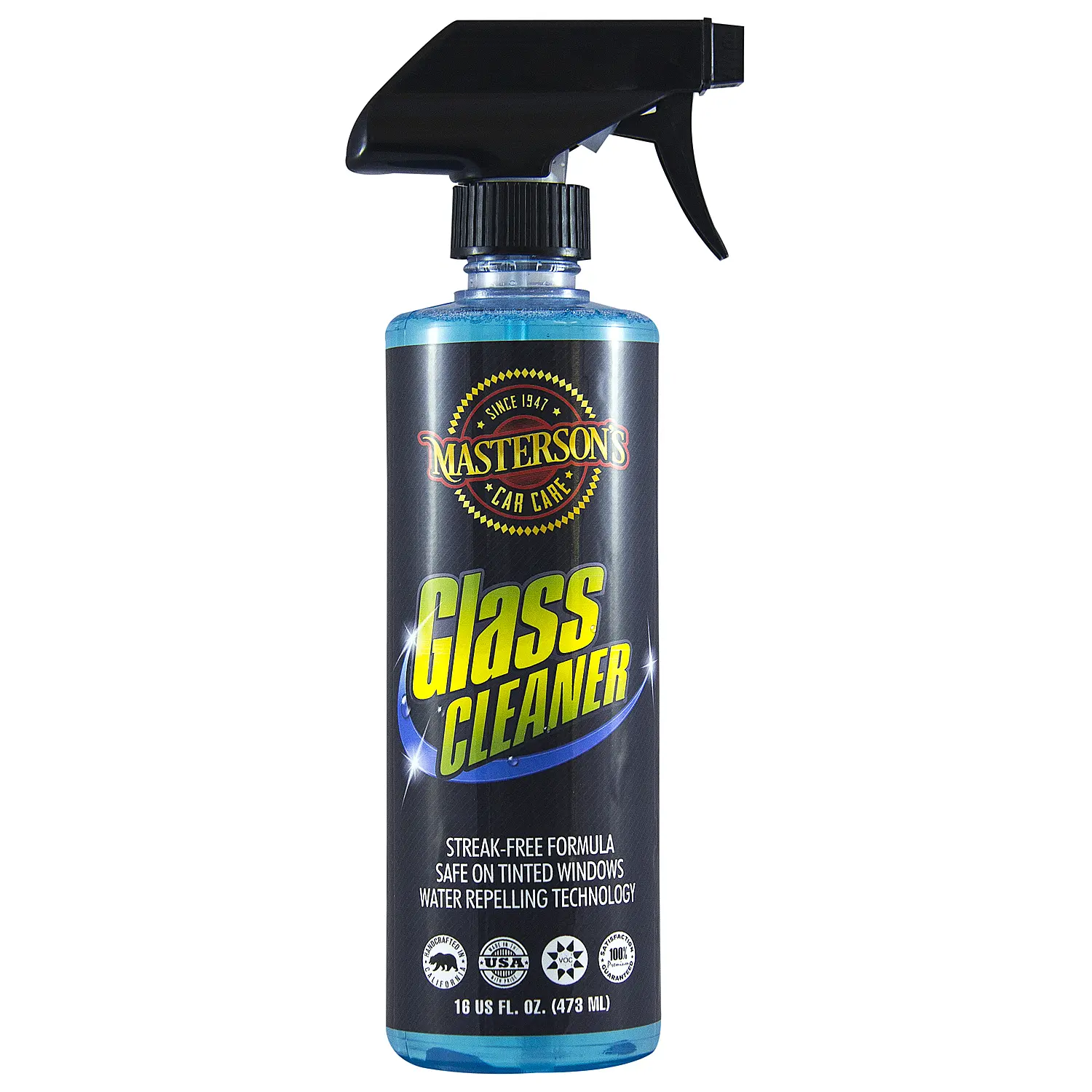Masterson's Car Care Glass Cleaner (16 oz) - MCC_105_16 - Streak-Free Shine Safe for Clear and Tinted Windows - Water Repelling Technology Keeps Glass Ultra Clean