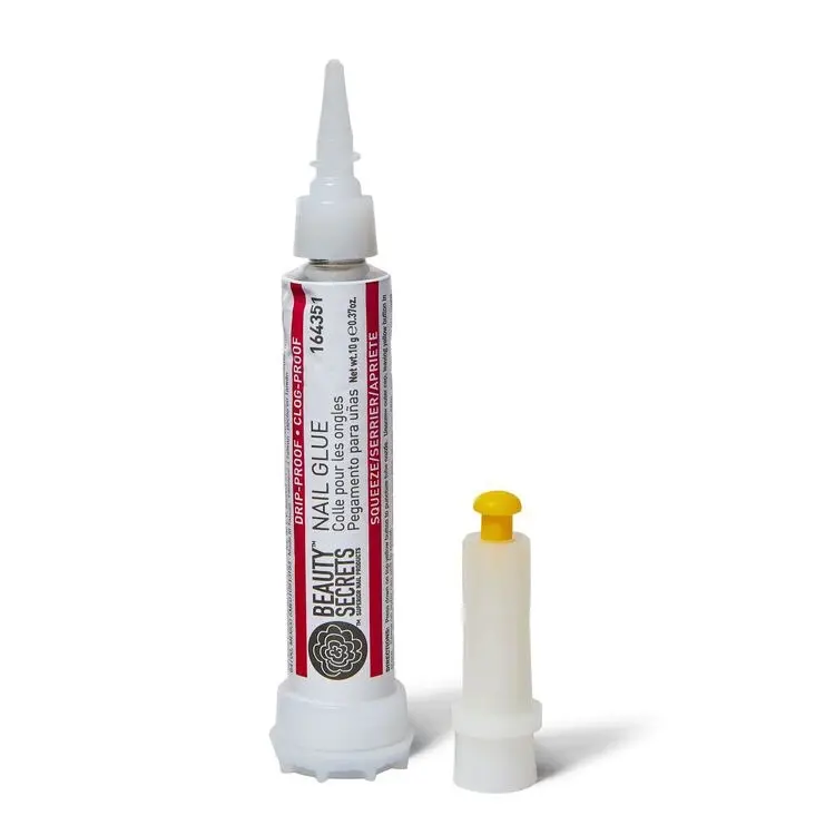 Beauty Secrets Drip & Clog Proof Nail Glue - Non-Clog Formula, Strong Hold, 10g/10ml Nail Art Nail Care. Original Viral nail glue