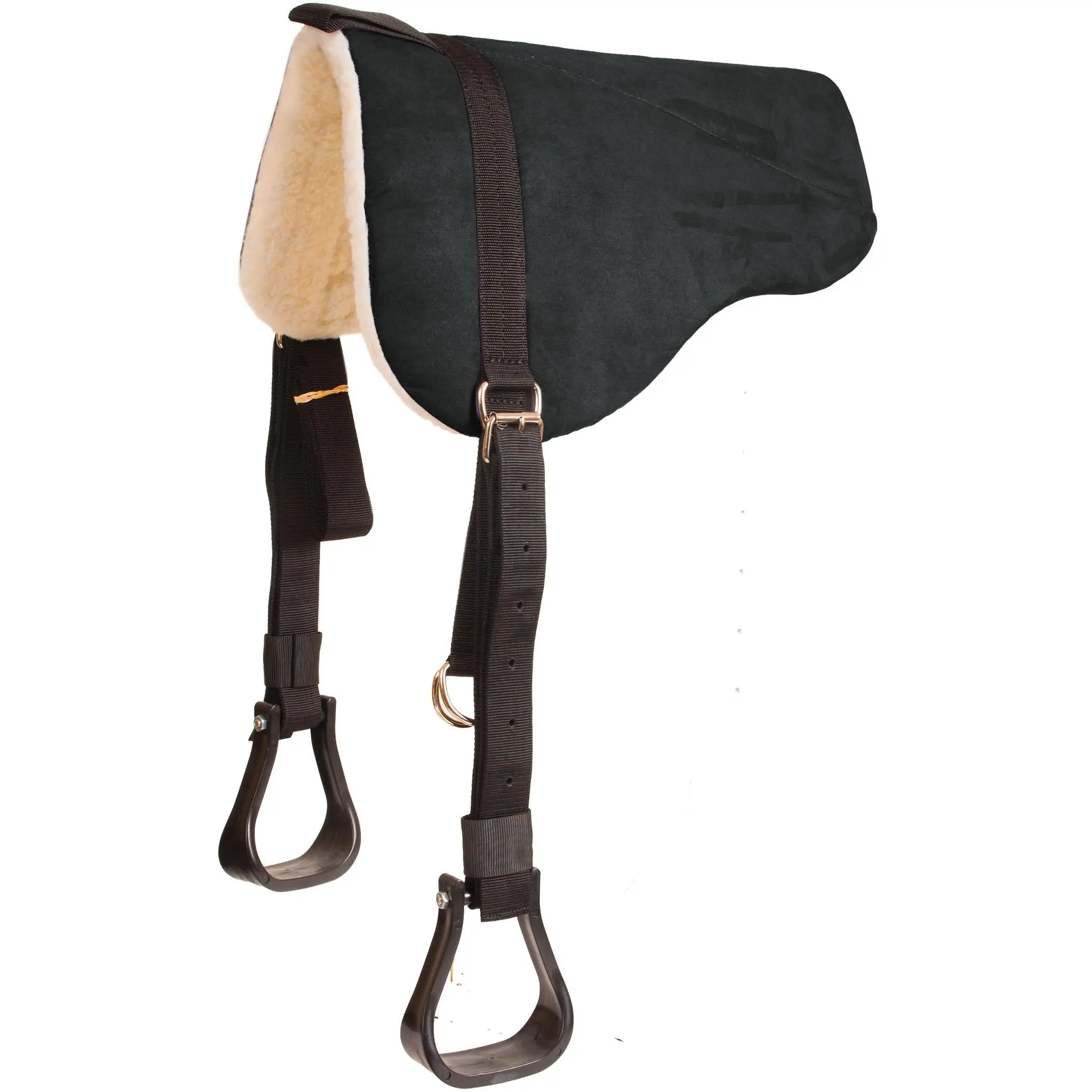 Mustang Faux Suede Bareback Pad w/Stirrups Mustang Faux Suede Bareback Pad w/Stirrups