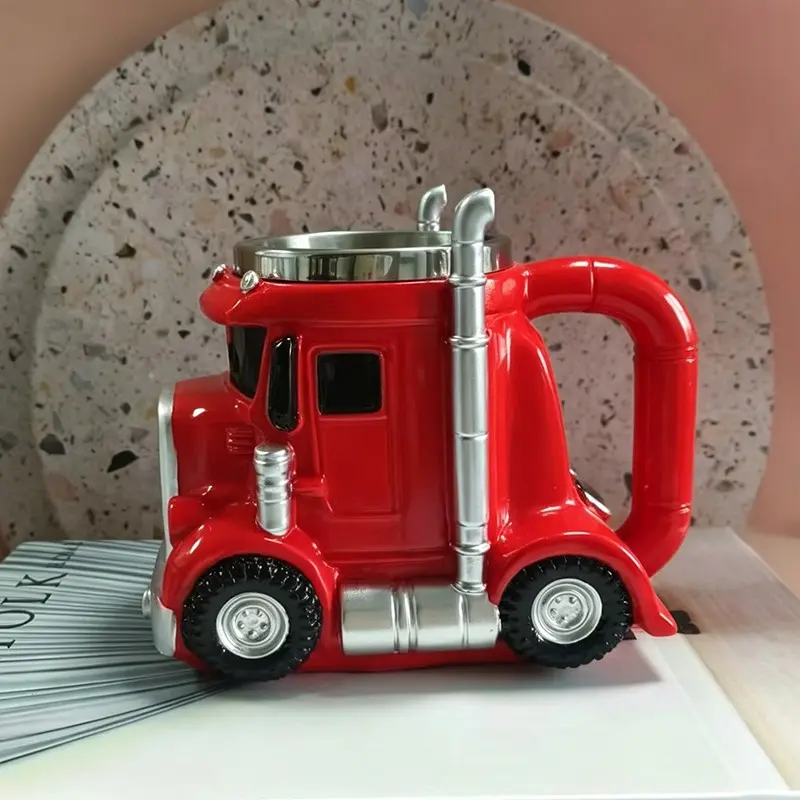 Handmade Truck Shaped Coffee Cup Beer Mug Holder Drinkware, Reusable Material, Multiple Colors, Perfect Gift, Ideal for Truck Drivers & Enthusiasts, Reuse