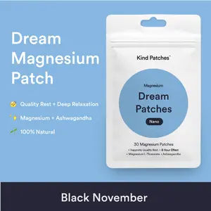 Kind Patches, Dream Patches Nano, 30 Magnesium & Ashwagandha Patches, Support Quality Rest, 8 Hour Effect, Magnesium L-Threonate, Ashwagandha, Nano