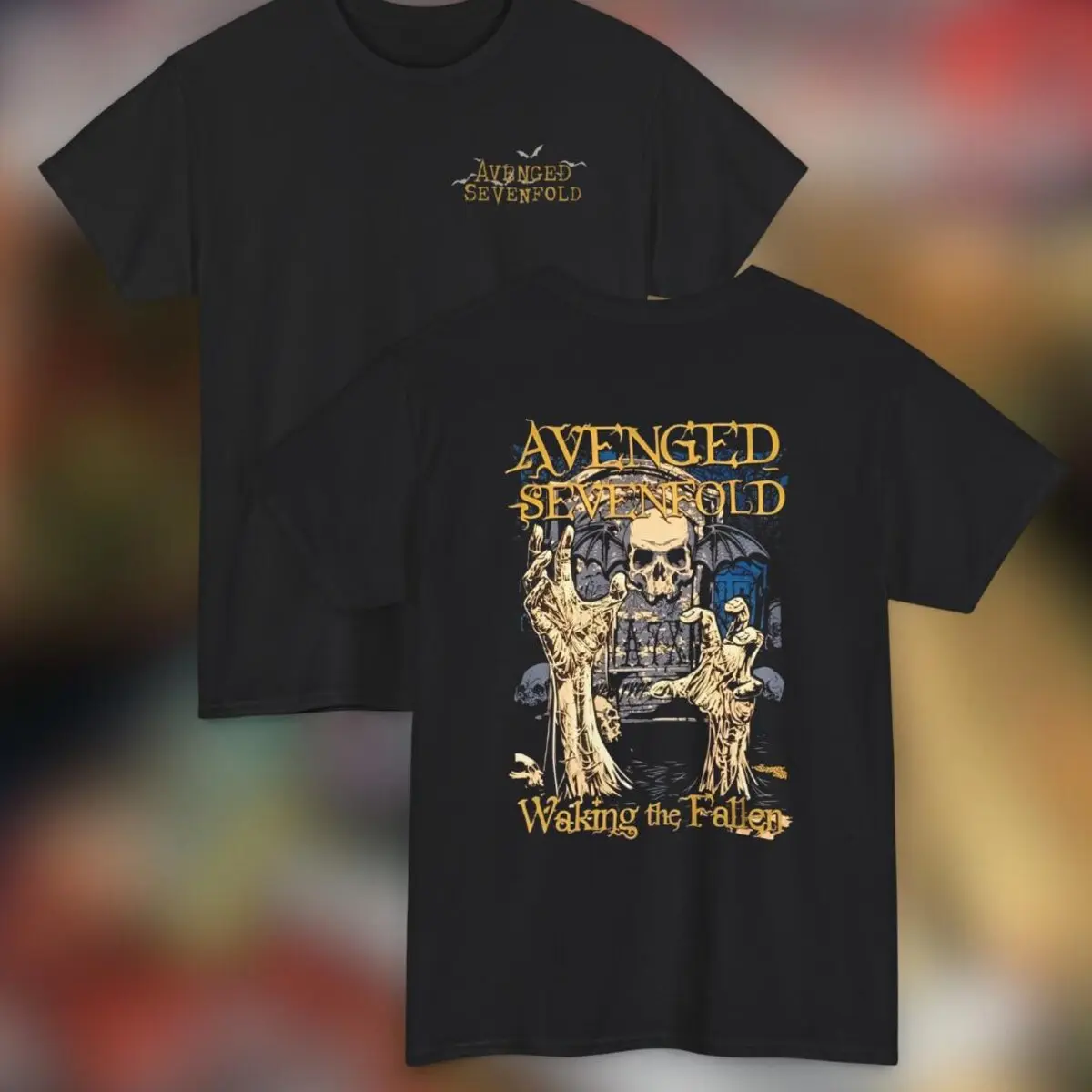 Avenged Sevenfold T-Shirt, Unisex Heavy Metal Band Graphic Tee, Soft Ring-Spun Cotton Fabric, Short Sleeve Relaxed Fit, Tshirt, Top, Lightweight, Streetwear, Casual Wear, Printed
