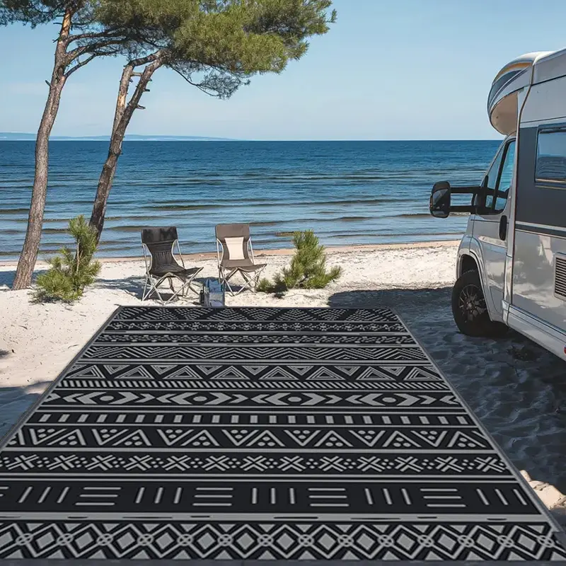 【Today Only!】1 count,Reversible Mats, Plastic Grass Rugs, Contemporary Rugs, Large Floor Mats and Rugs for Outdoors, RVs, Patios, Backyards, Decks, Picnics, Beaches, Trailers, Camping
