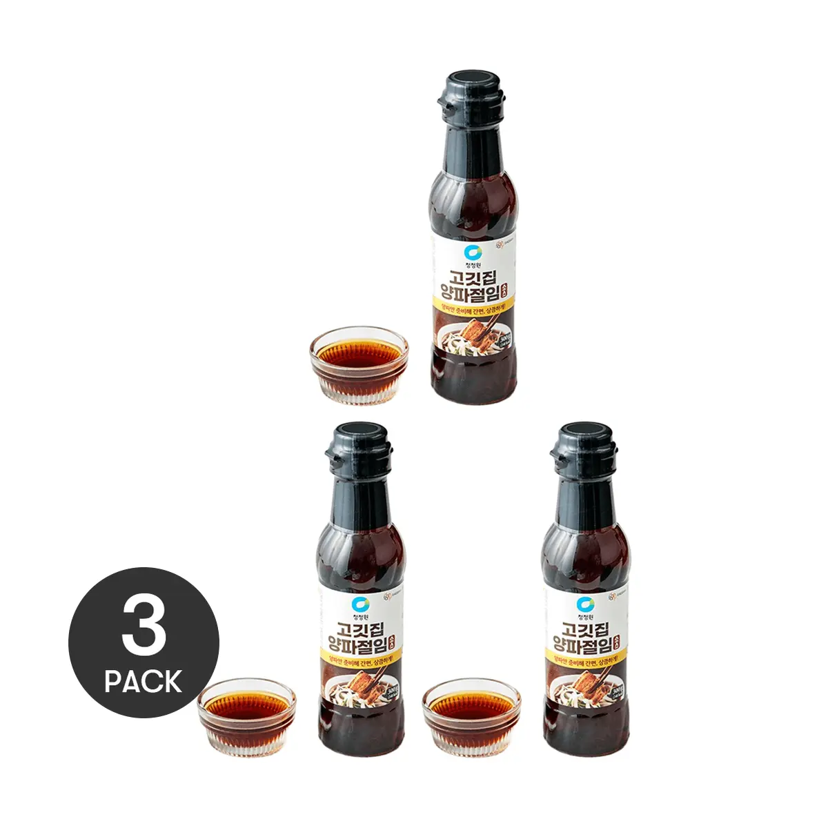 3 Pack O'Food Korean BBQ Onion Sauce Marinade 300g Each - Authentic Bulgogi Style Flavor for Grilling & Onion Salad