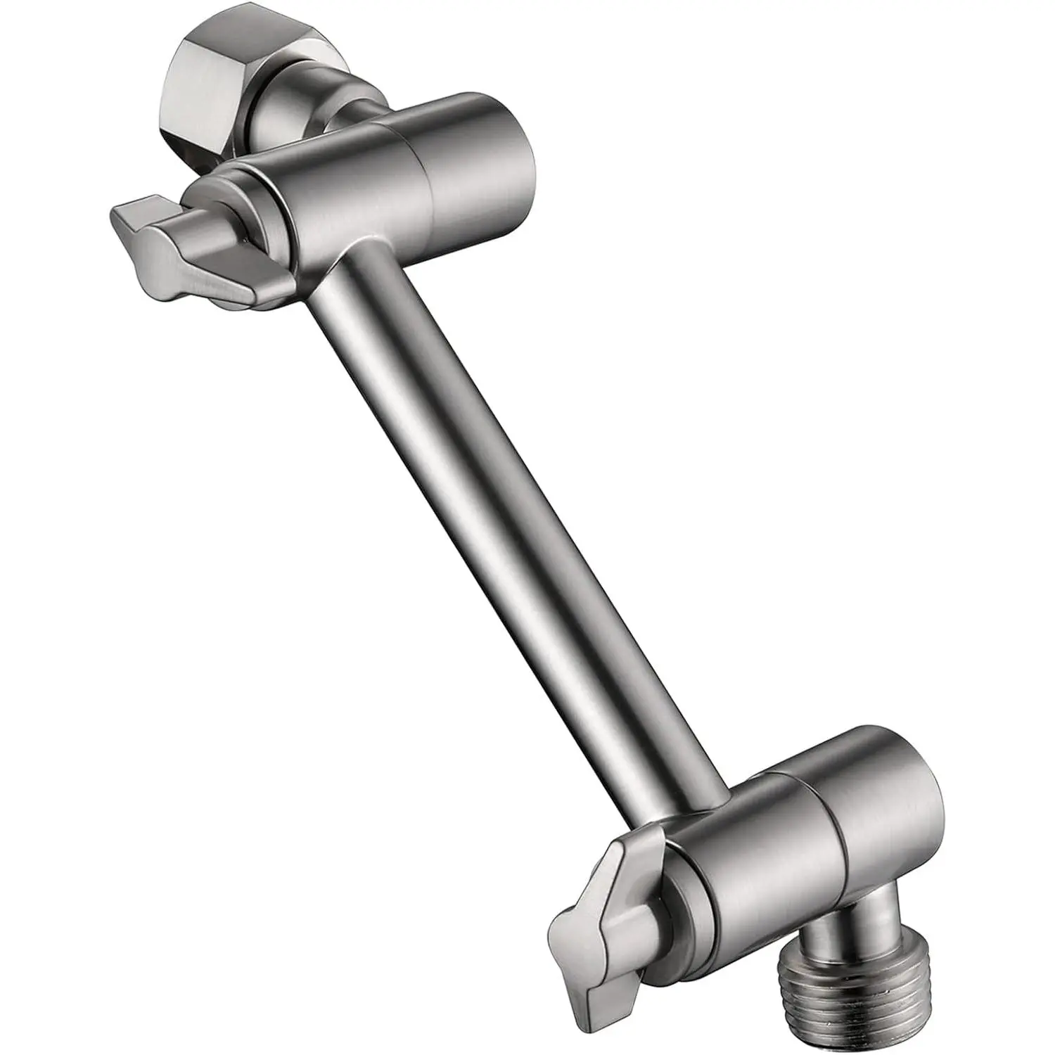 Adjustable Shower Arm Extension, Brushed Nickel 4 Inch Shower  Extension Arm to Lower or Raise Rain or Handheld Shower  to Your Height & Angle, SE003BN