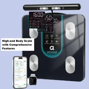 arboleaf 8-Electrode Dual-Frequency BIA Bathroom Scale with 7-in-1 Display for BMI Body Fat Muscle Mass, Segmental Full Body Composition Analyzer, 50+ Metrics in App