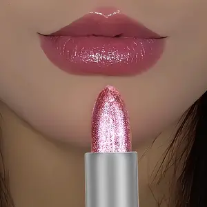 Long-lasting Moisturizing Glitter Lipstick, Sparkling Purple Tone Lipstick, Perfect Matching All Day, Luxury Capacity Makeup Series for Women, Gloss, Cosmetic