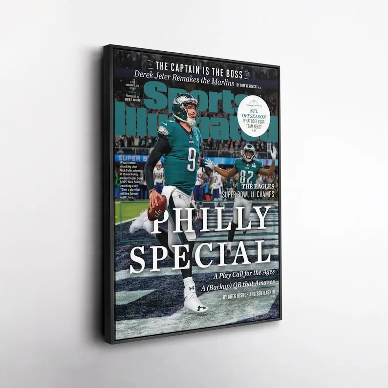 [Unframed] The Philly Special Super Bowl LII 2018 Philadelphia Eagles NFL Football Iconic Sports Decor