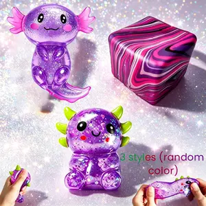 3-Piece Stress Relief Sensory Toy Set, Ice Pop, Vortex Cube, Dinosaur Squeeze Toy, Solid Stress Relief Toy for Kids and Adults