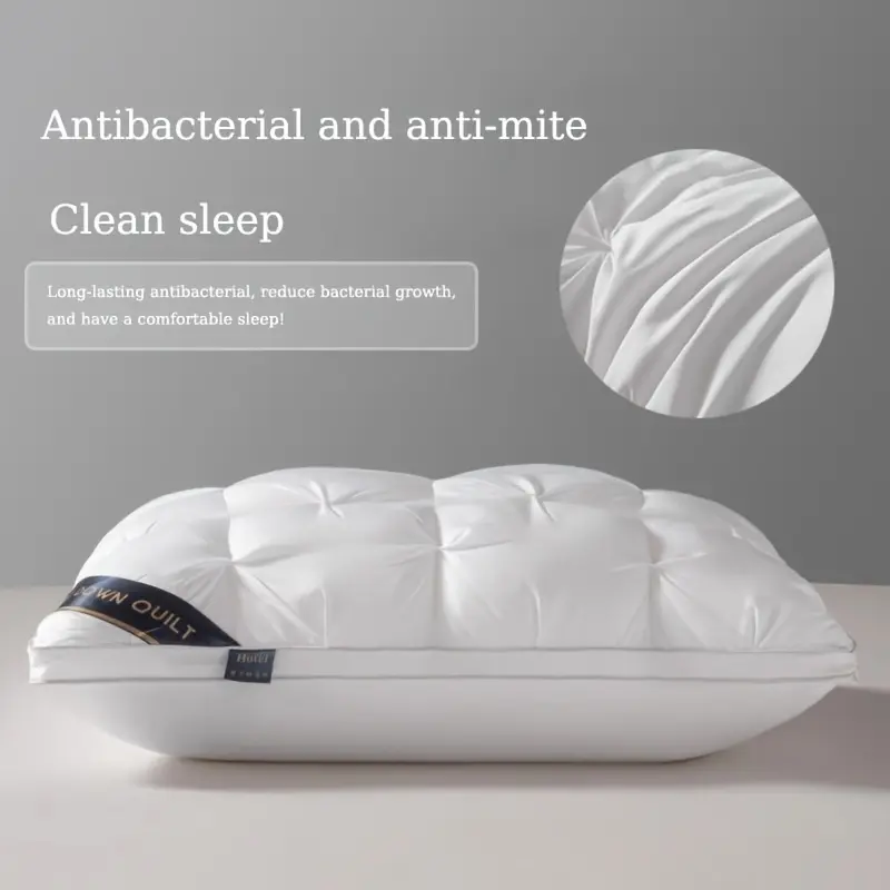 Fluffy and soft hotel pillow core ideal bed pillow core for side sleeping Two packages to help sleep pillow core does not collapse