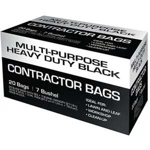 212 MAIN Petoskey Plastics FG-P9941-05A Sturdy 42 Gal Trash Bags - 3-Ply Low-Density Impact-Resistant Pro Contractor Trash Pack, Box of 20