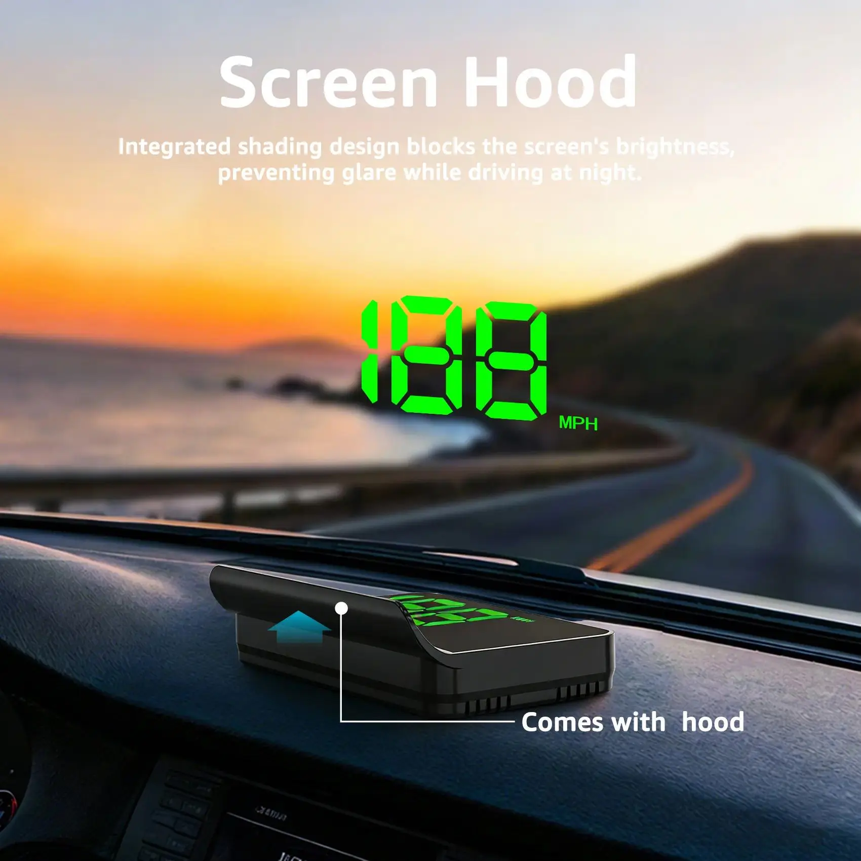 Head up Display Car GPS Digital Speedometer Car Truck Motorcycle Head Up Display Odometer HUD MPH Car Tools Accessory Automotive