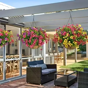 Flower Pot Hanging Chain, 8 Counts/set Hanging Chain with Hook, Garden Pot Replacement Hanging Chain, DIY Bird Feeder Chain, Decorative Iron Chain, Swinging Planter, Outdoor Planters, Hanging Flowers Basket