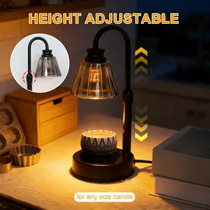 Candle warmer lamp with 2/4/8-hour timer and dimmable function, height adjustable wax melt warmer, suitable for jar candles, flameless home fragrance lamp, ideal as a birthday gift for women and moms, and a housewarming gift