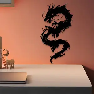 1pc Modern Asian Chinese Dragon Metal Wall Art, Modern Asian Dragon Statue Mural, Perfect for Living Room, Bedroom, Office Decor, Modern Home Decor, Halloween, Christmas Decor, Ideal Gift for Fantasy Lovers christmas decorations