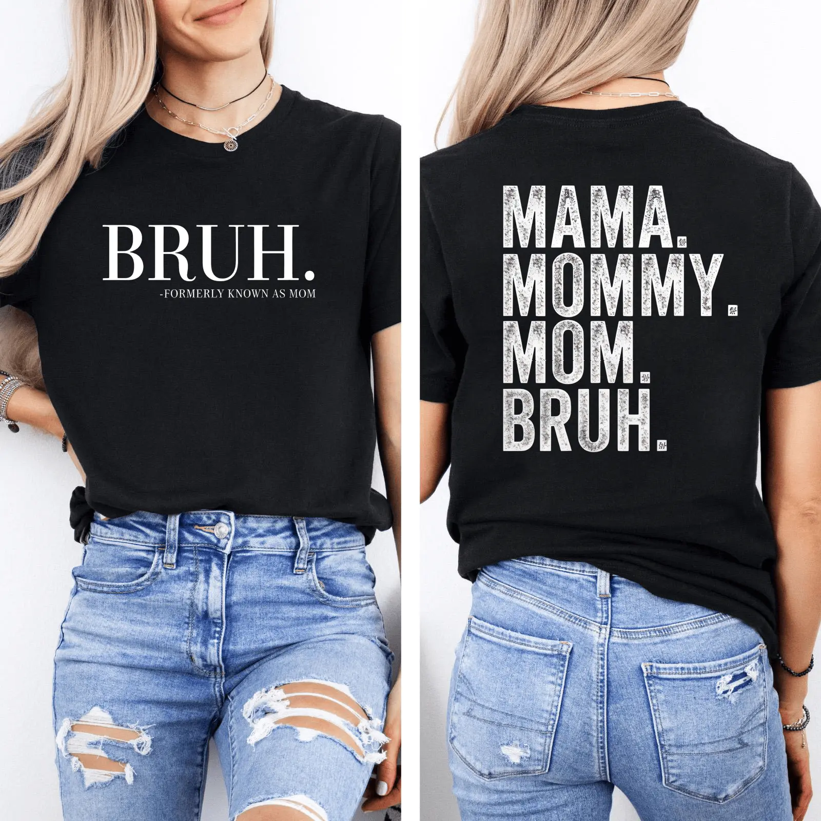 Women's 'Bruh' Graphic Sweatshirt, Casual Seamless Soft Cotton Round Neck Pullover, Lightweight All-Season Wear