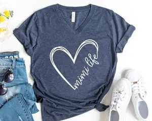 Mimi Life V-Neck Shirt - Grandma, Gigi, Mother's Day Gift T-Shirt