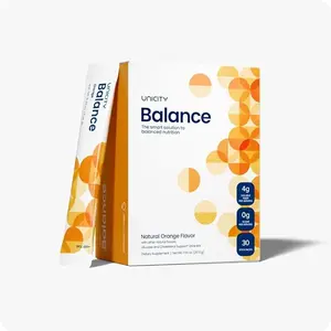 Soluble Fiber Supplement Powder Drink Mix - Pre-Meal Dietary Balance Formula for Healthy Glucose Support, Fullness - Natural Orange Flavor, 30 Single-Serve Stick Packs