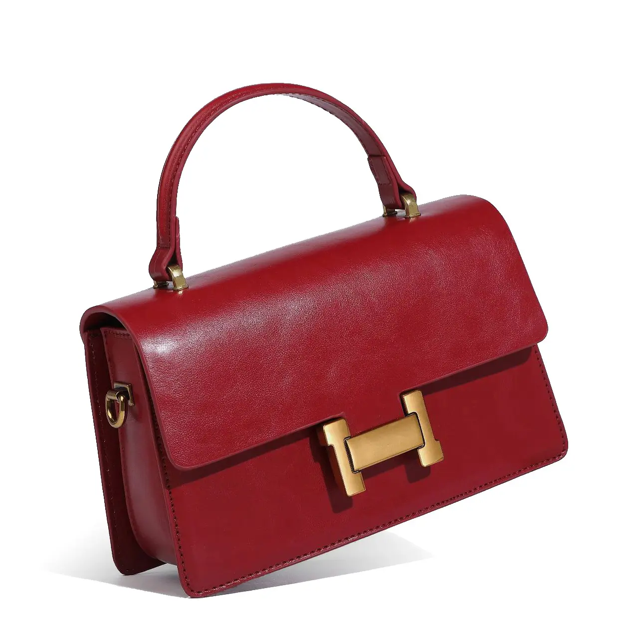 Burgundy Top Handle Clutch Bag PU Leather Formal Evening Bag for Women Wedding Party Purse Small Satchel Designer Handbags Crossbody Bags