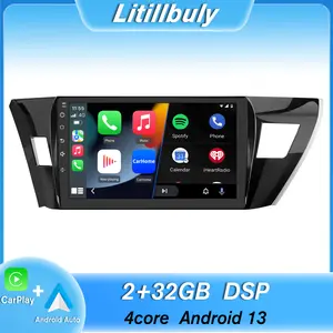 9" Android 13 Car Stereo for Toyota Corolla 2014-2016 touch screen has Android Auto Wireless Carplay, Bluetooth WIFI supports GPS Navigation