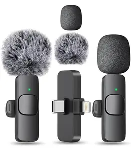MAYBESTA Wireless Mini Microphone for iPhone, Android Phone - Lavalier Lapel Mic for Audio Video Recording - Clip on Content Creator Microphones for YouTube Tiktok Podcast Vlogging