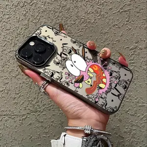 Courage The Cowardly Dog Phone Case Compatible with Iphone 16, 15, 14, 13, 12, 11 Mini, Pro, Max, X, XR, XS Max, 8, 7 Plus, Featuring a Shockproof Matte Back.