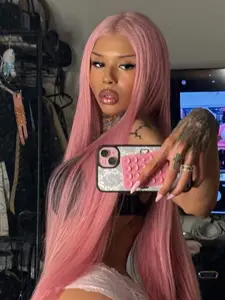 26 Inch Long Pink Lace Front Wig, 13x4 Natural Hairline, Silky Straight Synthetic Fiber, Soft, Suitable for Cosplay, Daily Use, Parties, Fashion Wig