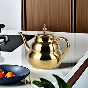 Thick Stainless Steel Multi-Use Serving Water Kettle Hotel Restaurant with Filter Tea Pot Home Long Spout Induction Cooktop Compatible Teapot